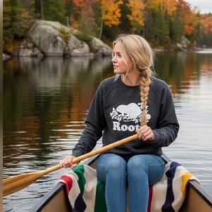 Roots Charcoal Mix Crew Neck Sweater